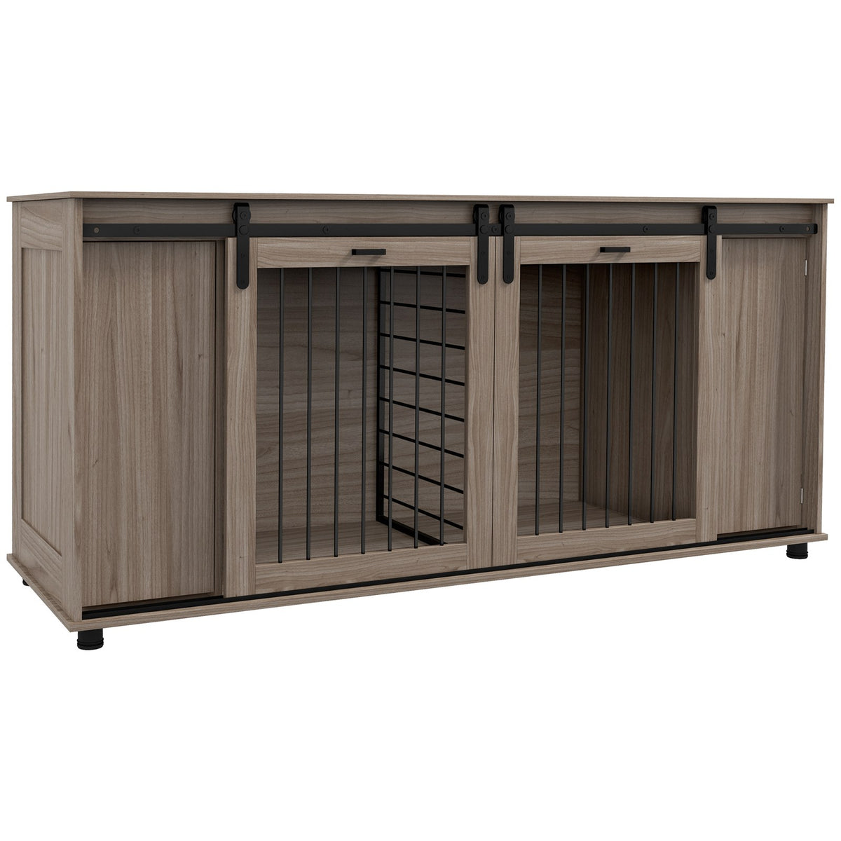 Cage meuble pour chien avec rangement