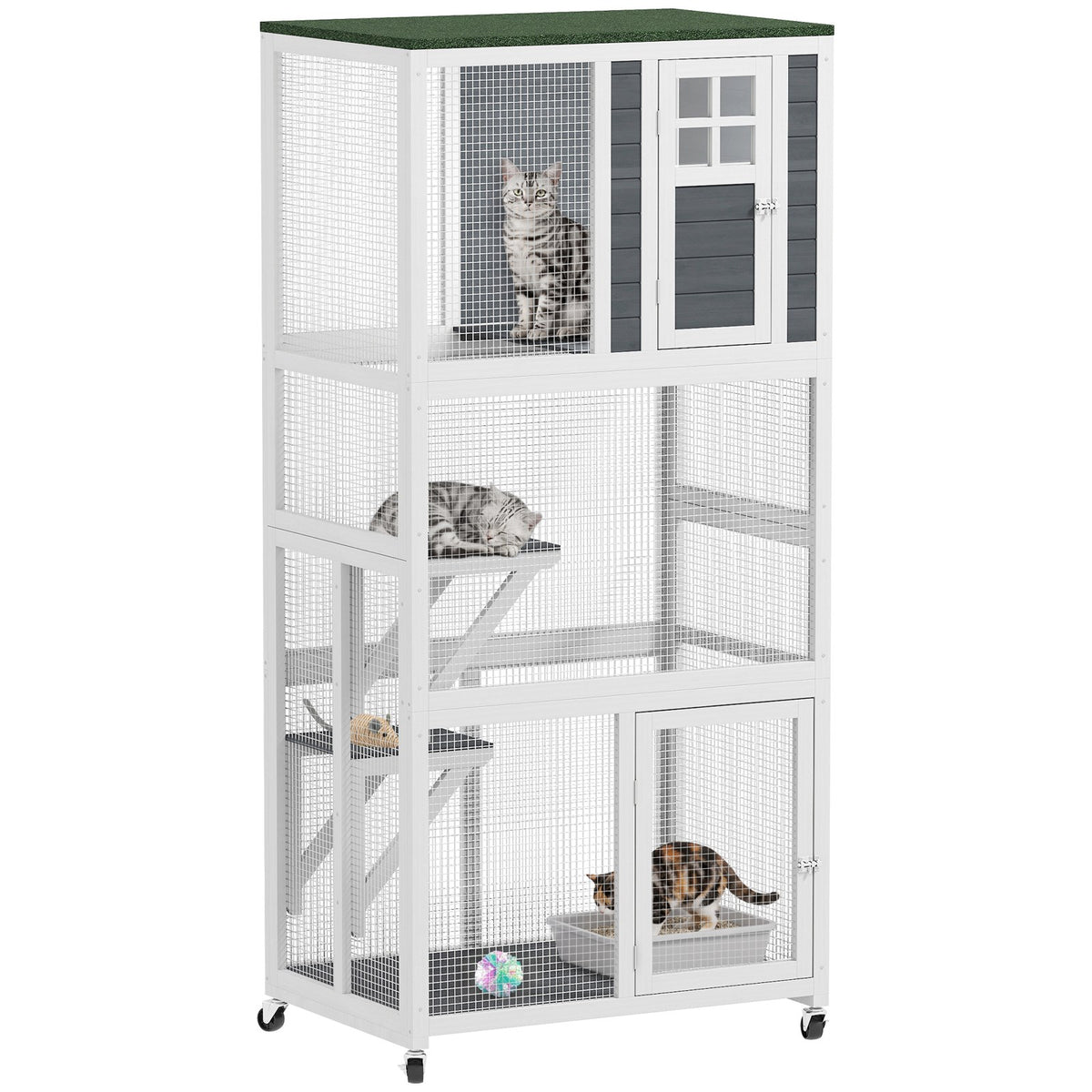 Enclos extérieur pour chat en bois