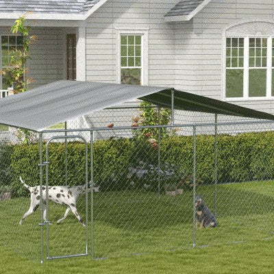 Chenil extérieur pour chien avec bâche de toit