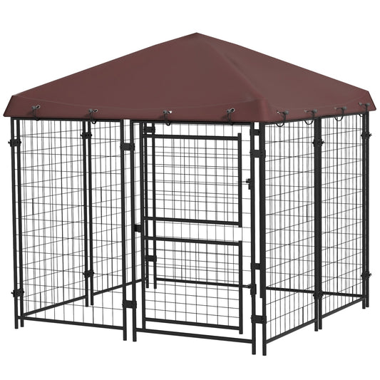 Chenil extérieur pour chien avec bâche imperméable