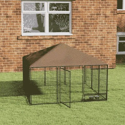 Chenil extérieur pour chien avec bâche de toit