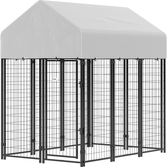 Chenil extérieur pour chien avec toit et porte verrouillable