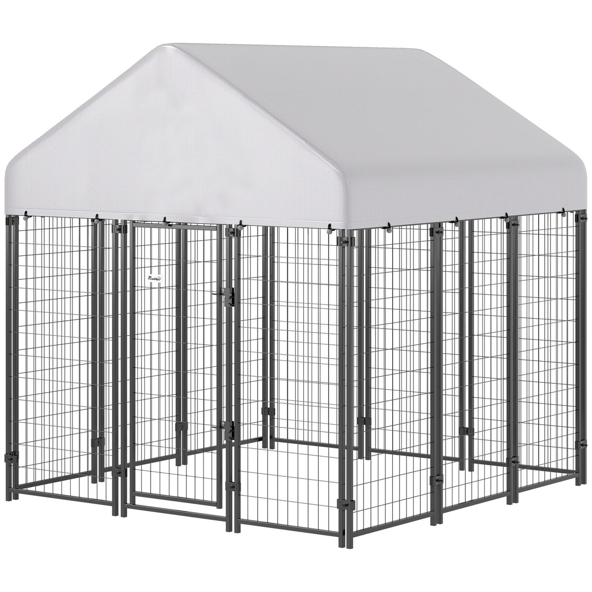 Chenil extérieur pour chien renforcé avec toit et porte verrouillable