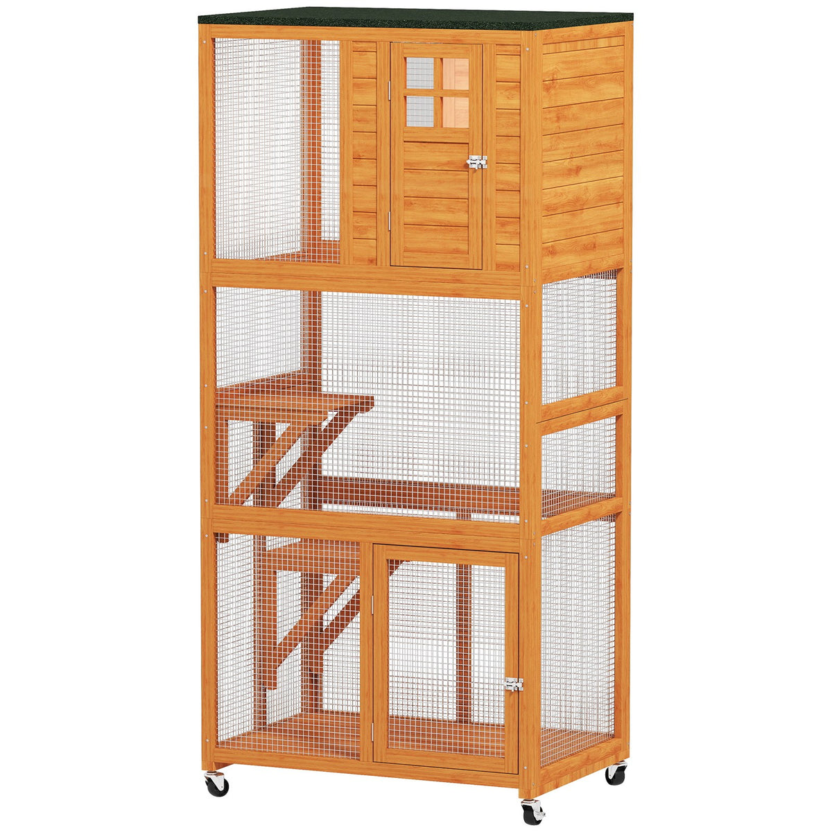 Enclos extérieur pour chat en bois