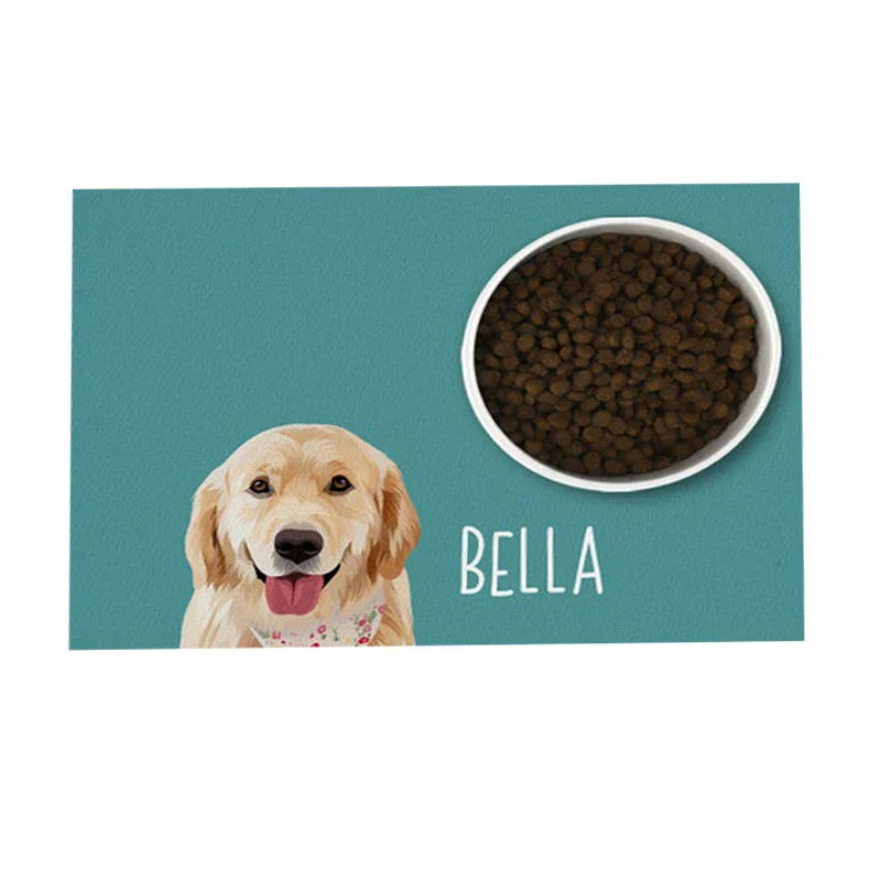 Personalized Dog Bowl Mat | Non-Slip Feeding Protection