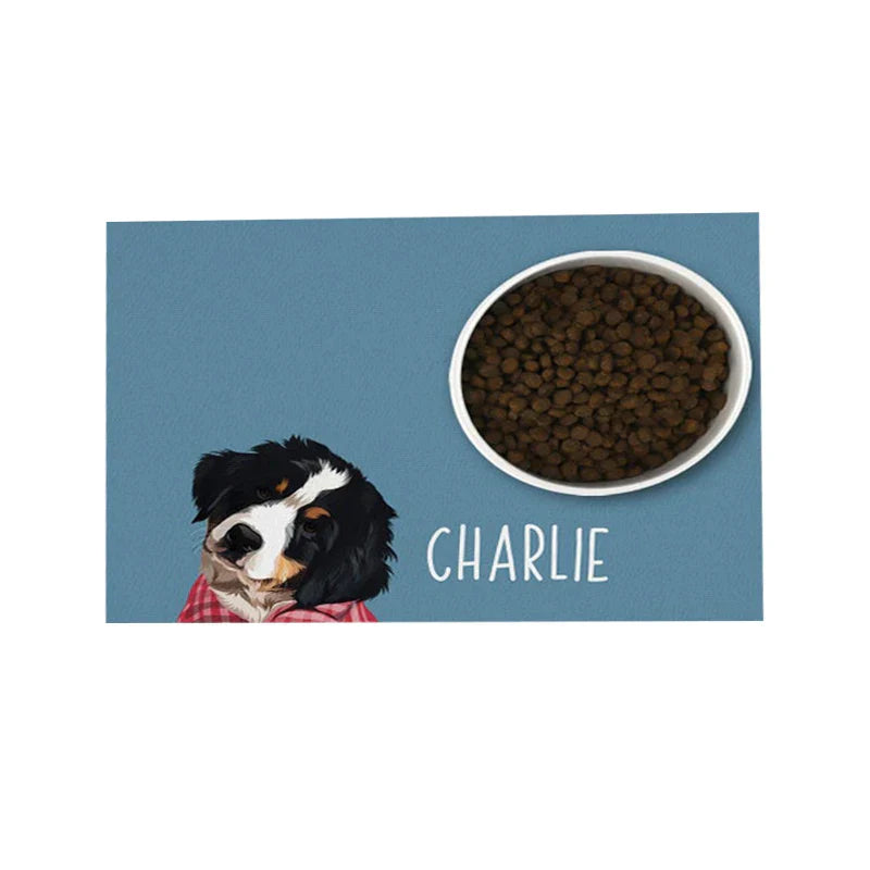 Personalized Dog Bowl Mat | Non-Slip Feeding Protection