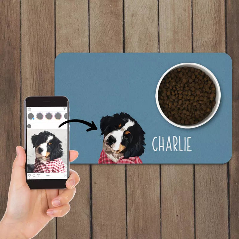 Personalized Dog Bowl Mat | Non-Slip Feeding Protection