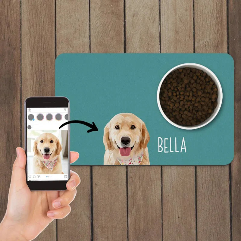 Personalized Dog Bowl Mat | Non-Slip Feeding Protection