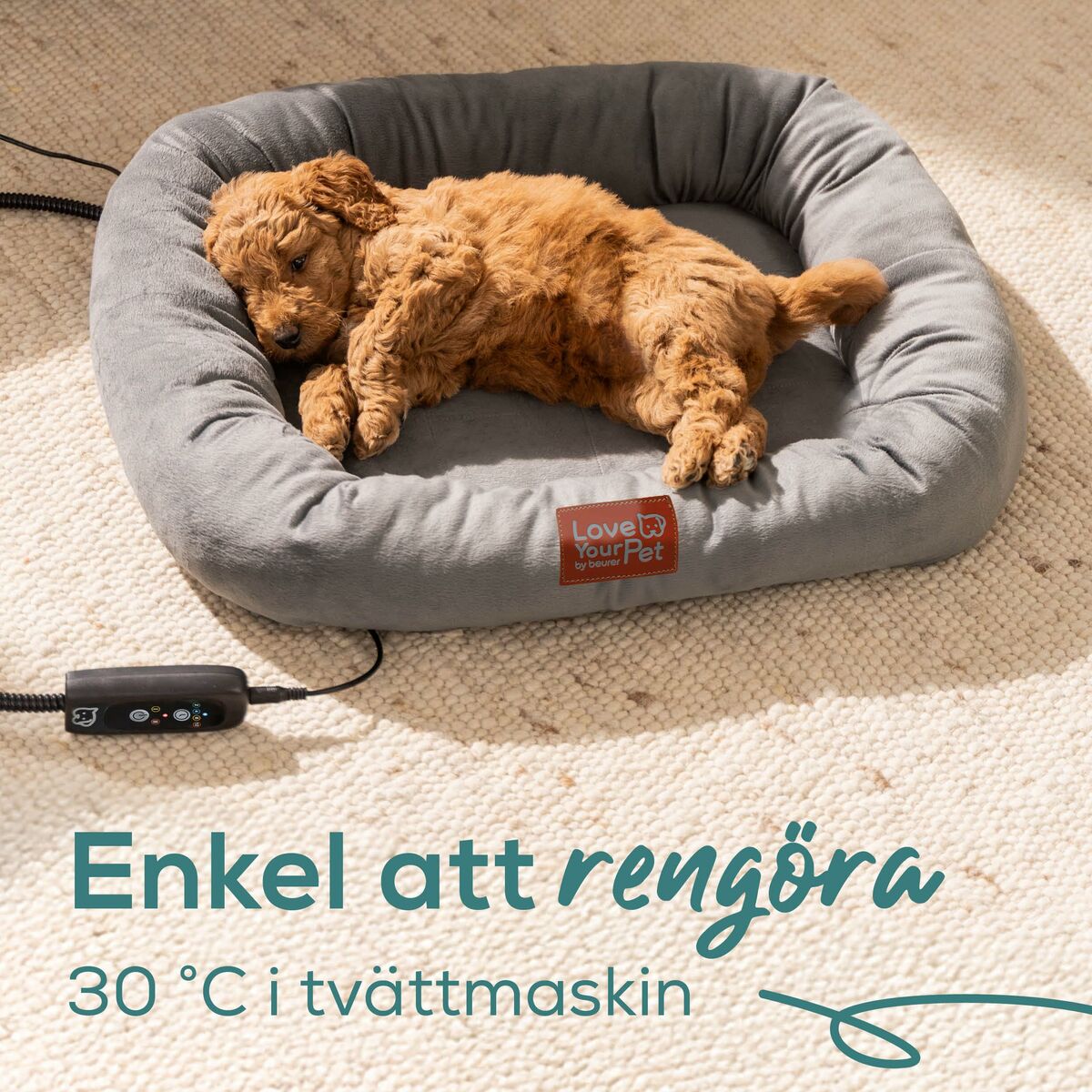 Heated Dog Bed - Gentle Secure Warmth