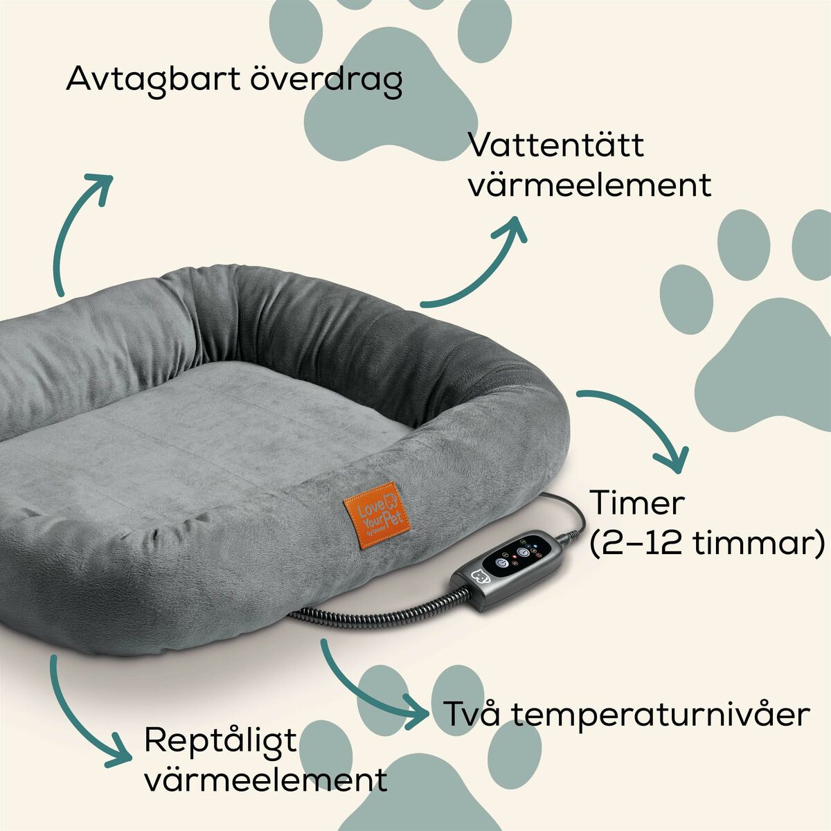 Heated Dog Bed - Gentle Secure Warmth