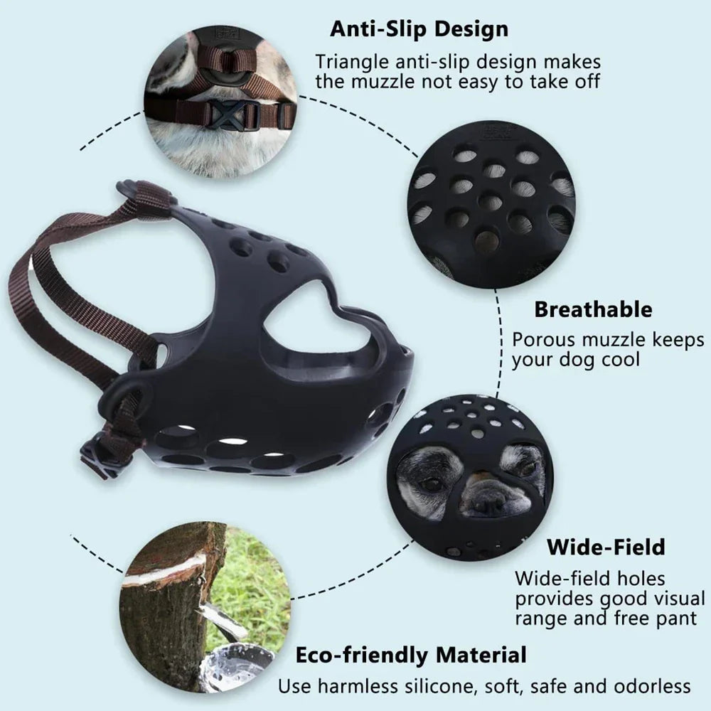Breathable Adjustable Basket Dog Muzzle | Safe & Secure