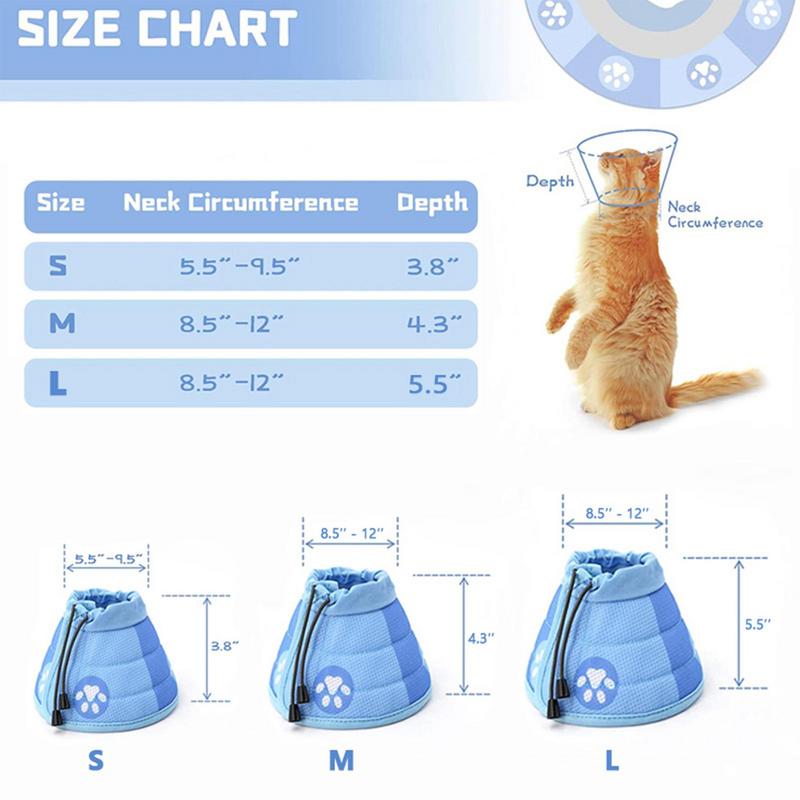 Cat Cone Collar - Soft Mesh Vision-Safe Recovery