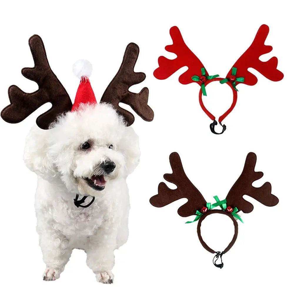 Reindeer Hat for Dogs | Holiday Pet Costume with Secure Fit