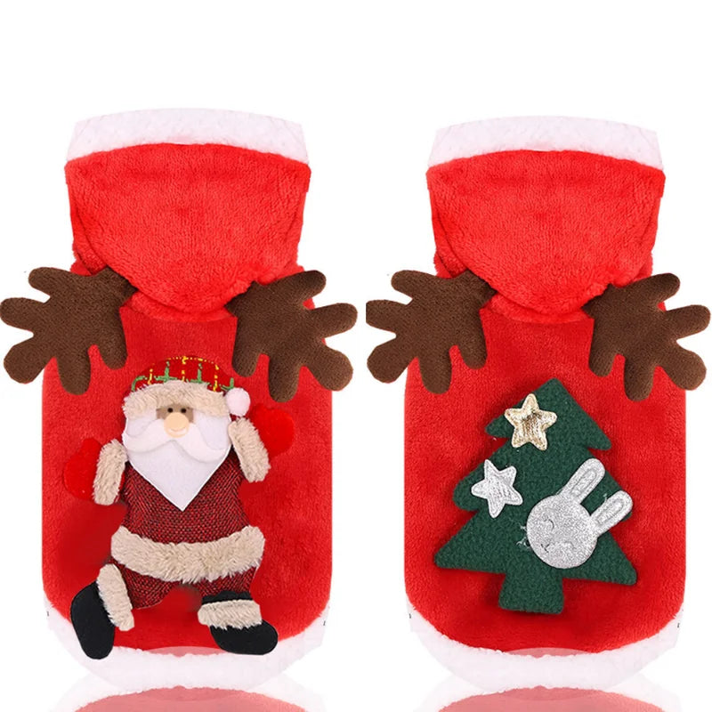 Dog Santa Costume Outfit | Adjustable Belly Closure