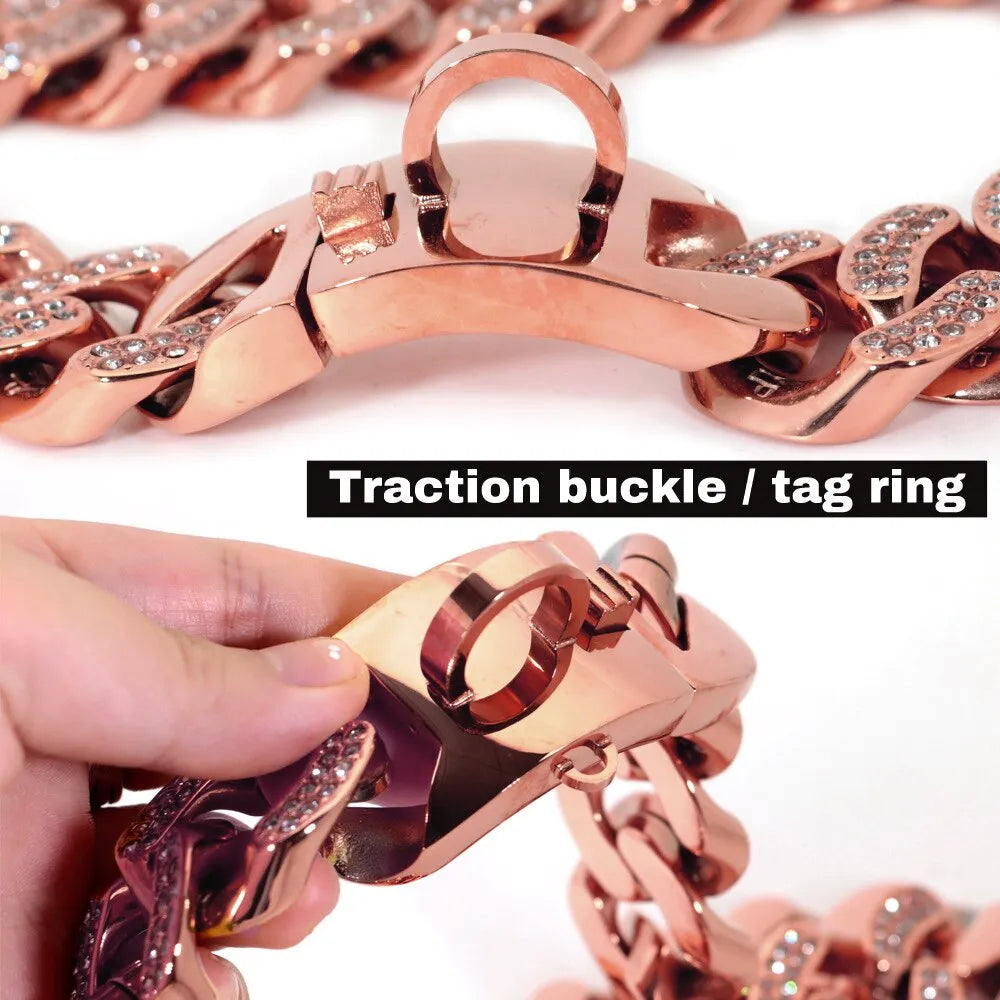 Dog Chain Collar | Stainless Steel, Non-Choking Design