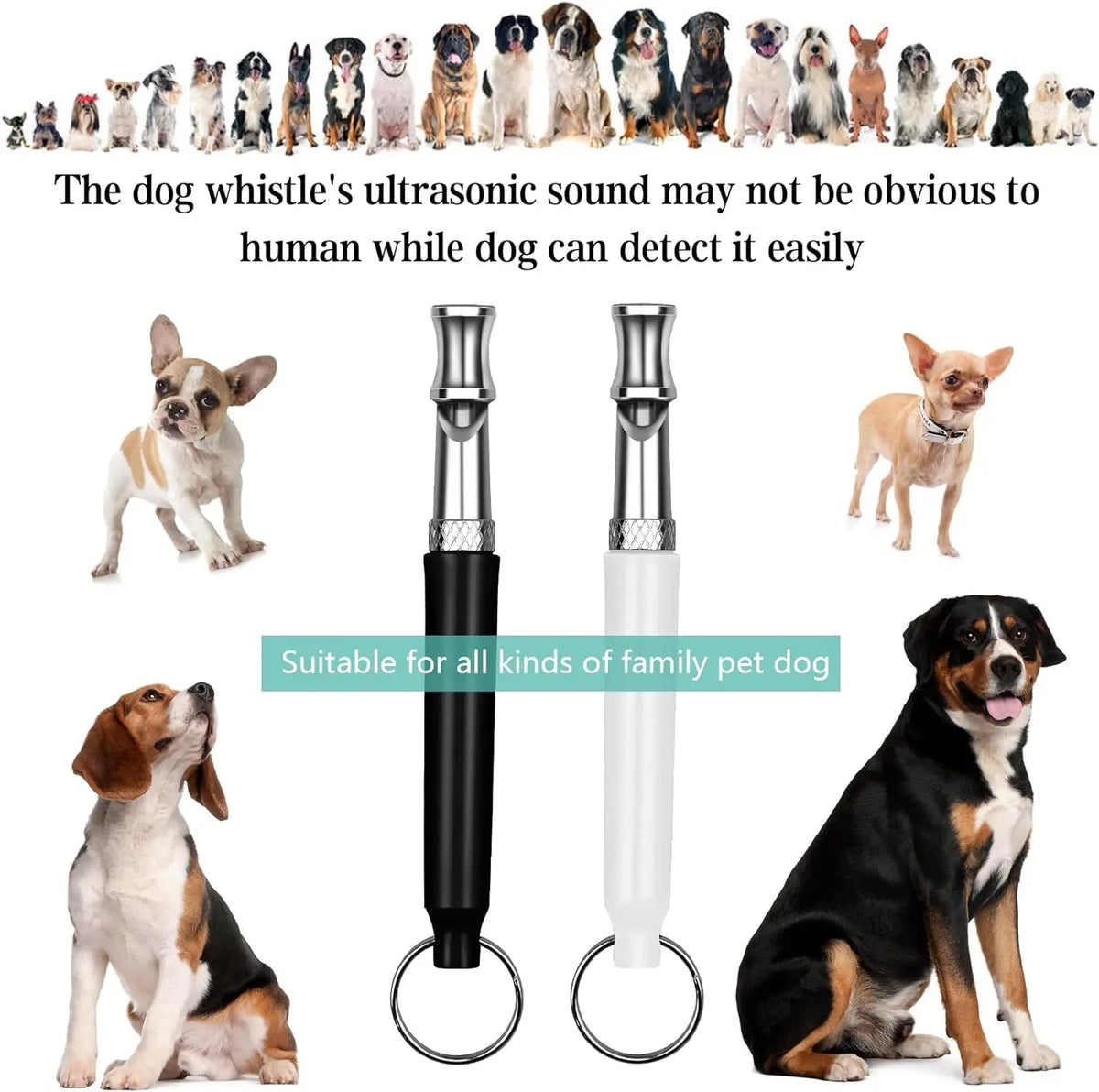 Ultrasonic Dog Whistle Training | Adjustable Frequency Bark Control