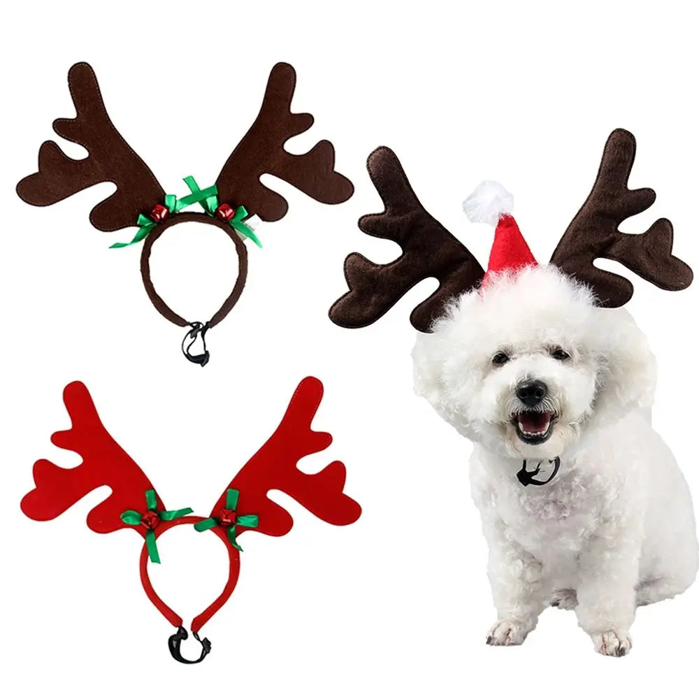 Reindeer Hat for Dogs | Holiday Pet Costume with Secure Fit