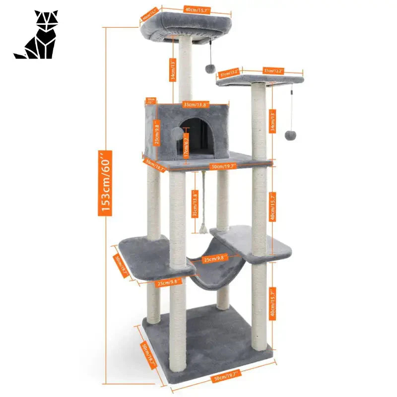 Arbre à Chat - Évitez les griffures avec un jeu vertical (Cat Tree - Prevent Scratching with Fun Vertical Play Space)