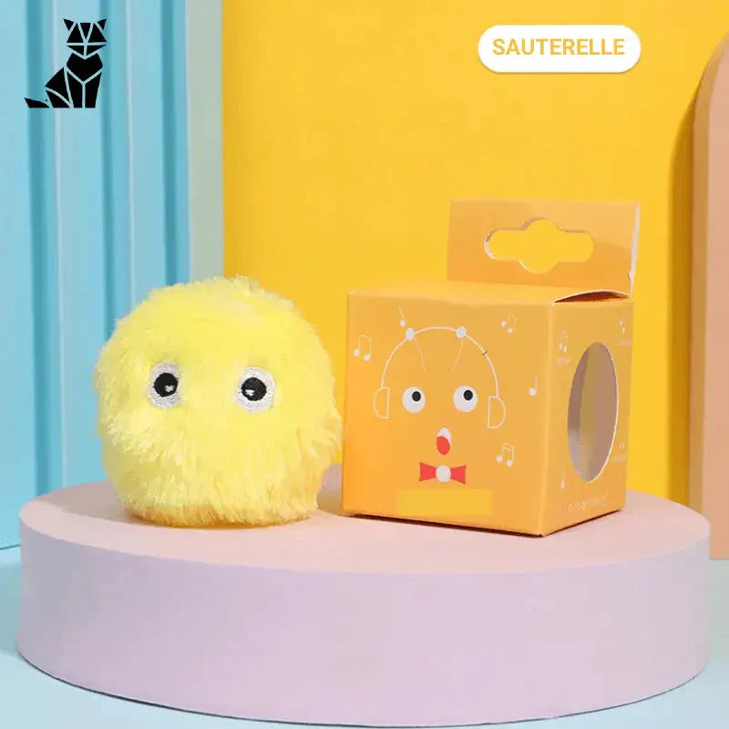 Poulet farci sur boîte avec balle interactive CatBall pour chats