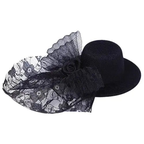 Chapeau pour Chat Noir Chic Transparent Background