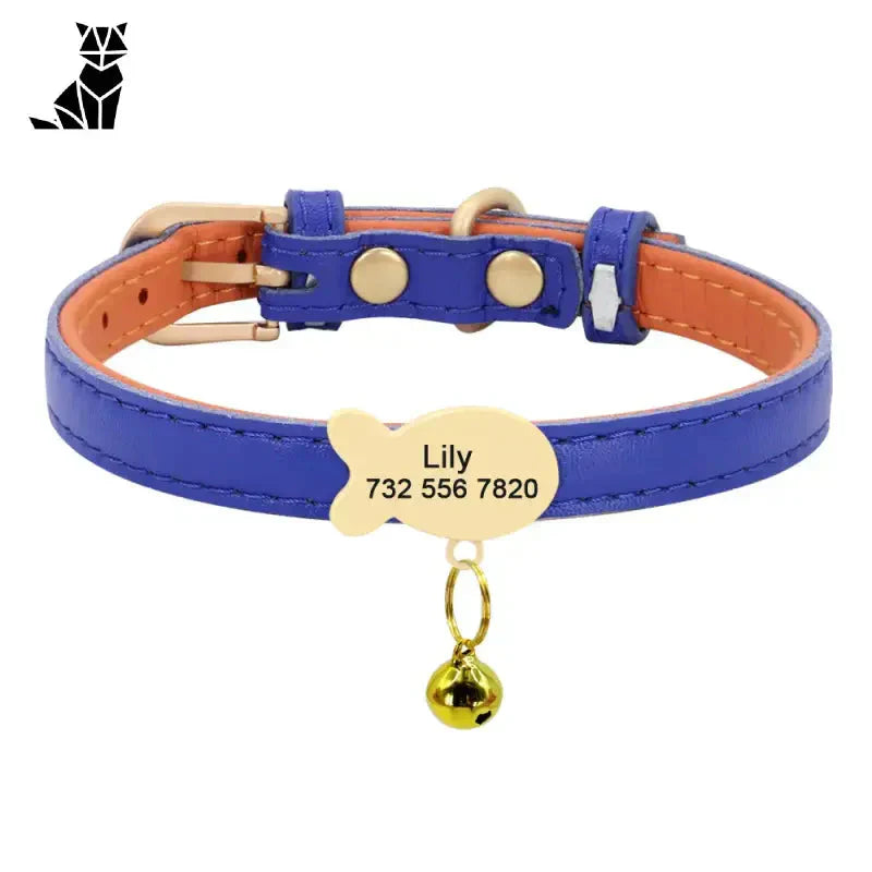 Collier Personnalisé pour Chat avec Clochette - Identification Complète et Élégance