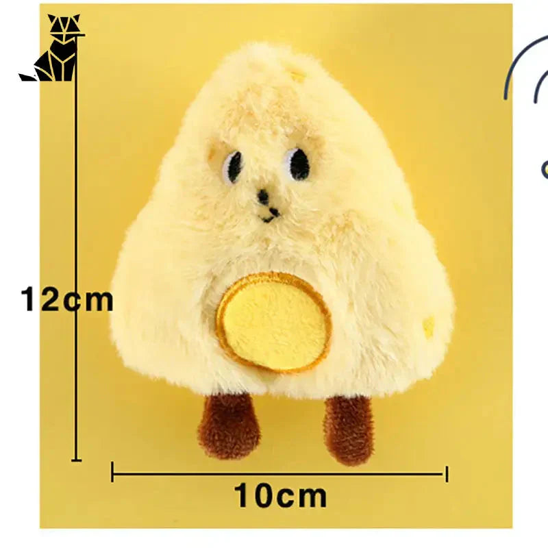 Jouet en peluche pour chats, digne d’être câliné, avec un œuf jaune vif - stimule la louïe de votre chat