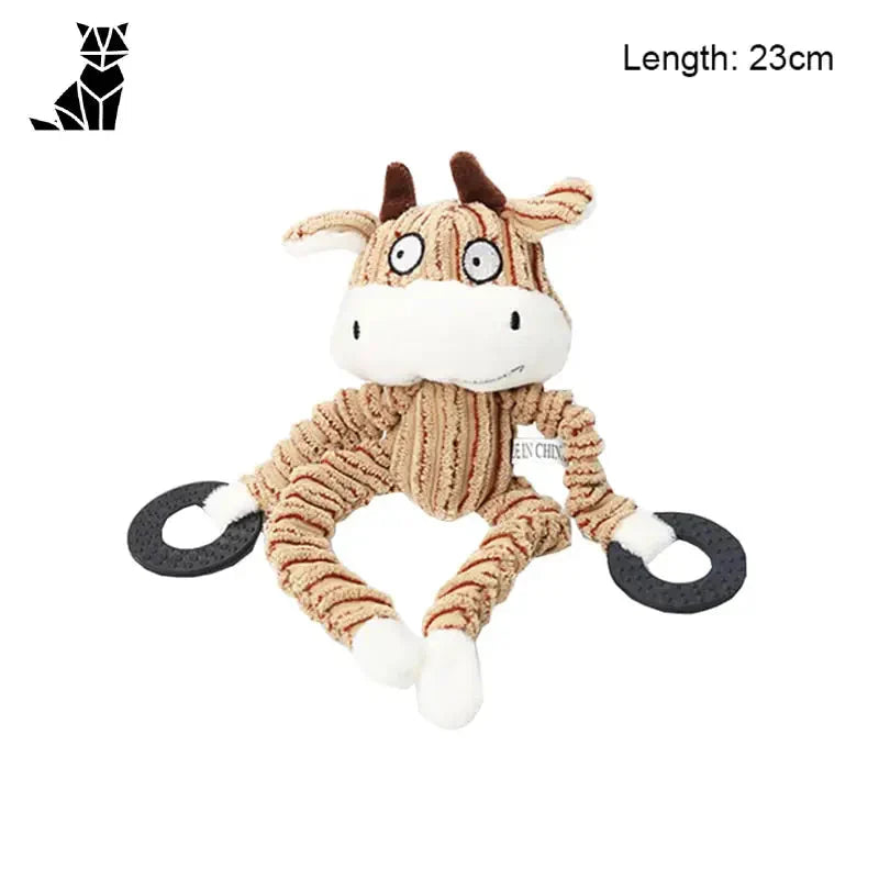 Jouet peluche vache avec nez noir - Fun Donkey Toy forme dâne jouet with Squeaker