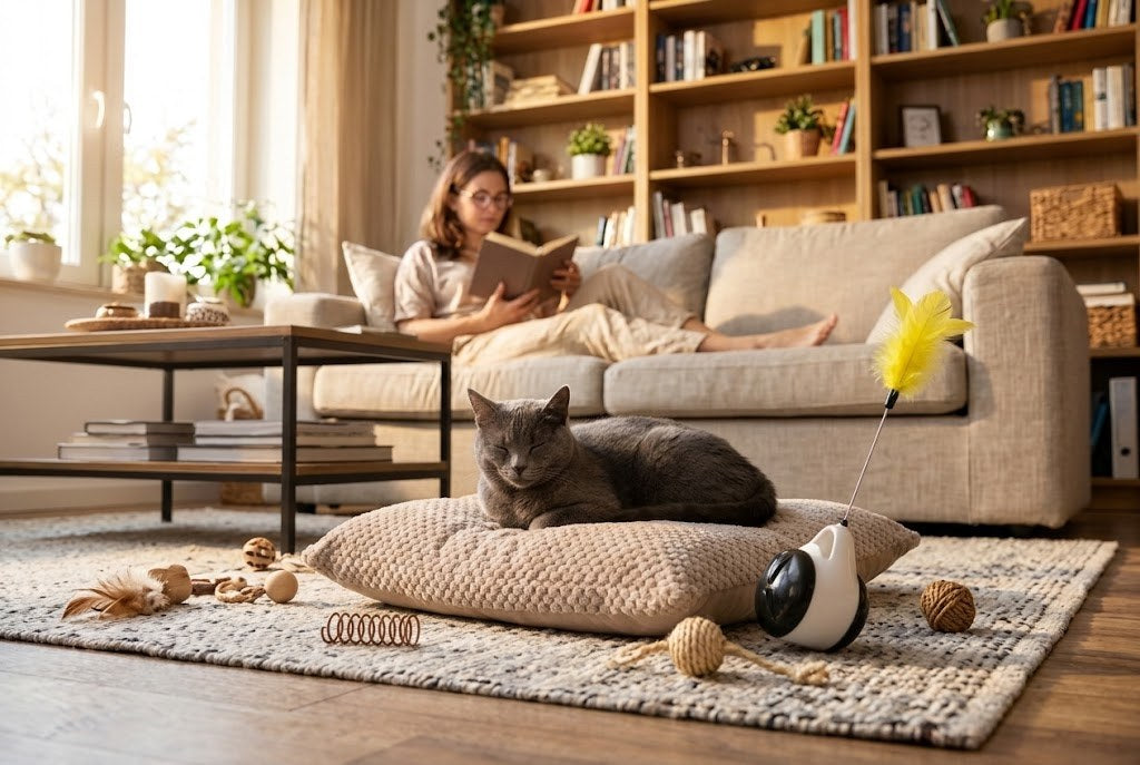 Un chat plus détendu, moins stressé, mieux dans ses pattes