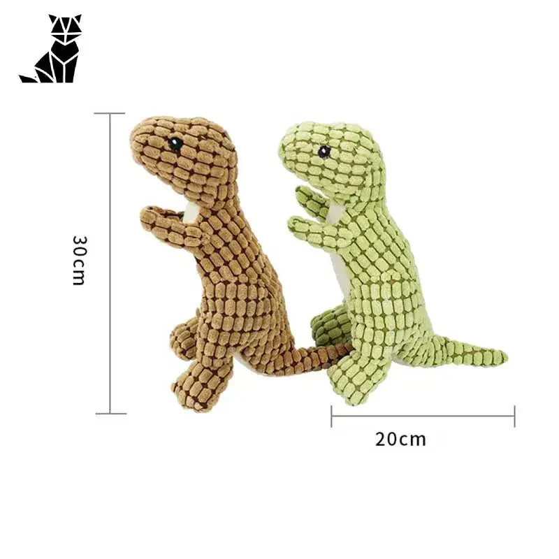 Deux petites peluches dinosaures avec mécanisme sonore - Original Dinosaur Plush Sound Toy