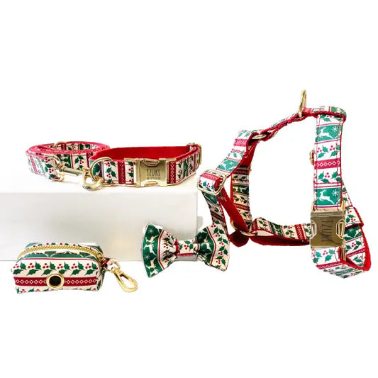 Kit Complet Chien Personnalisé Coton Édition Spécial Noël Transparent Background