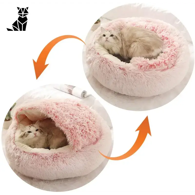 Lit Rond En Peluche Pour Un Sommeil Douillet De Votre Chat