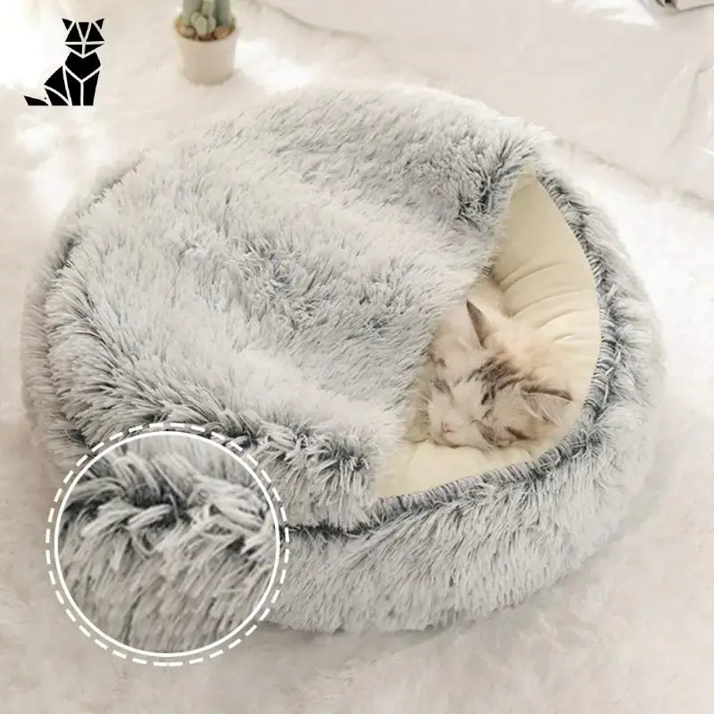 Lit Rond En Peluche Pour Un Sommeil Douillet De Votre Chat