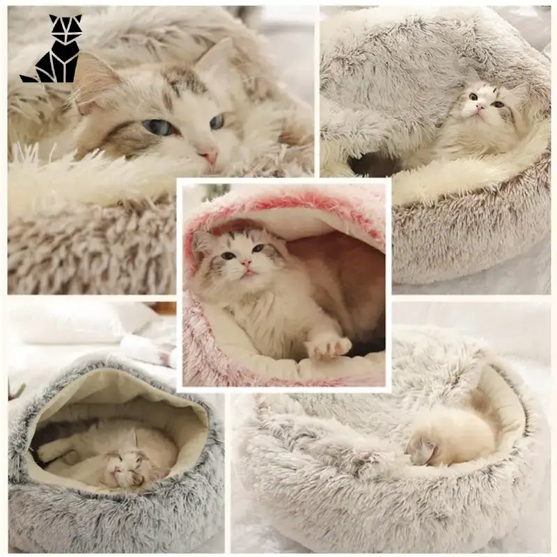 Lit Rond En Peluche Pour Un Sommeil Douillet De Votre Chat