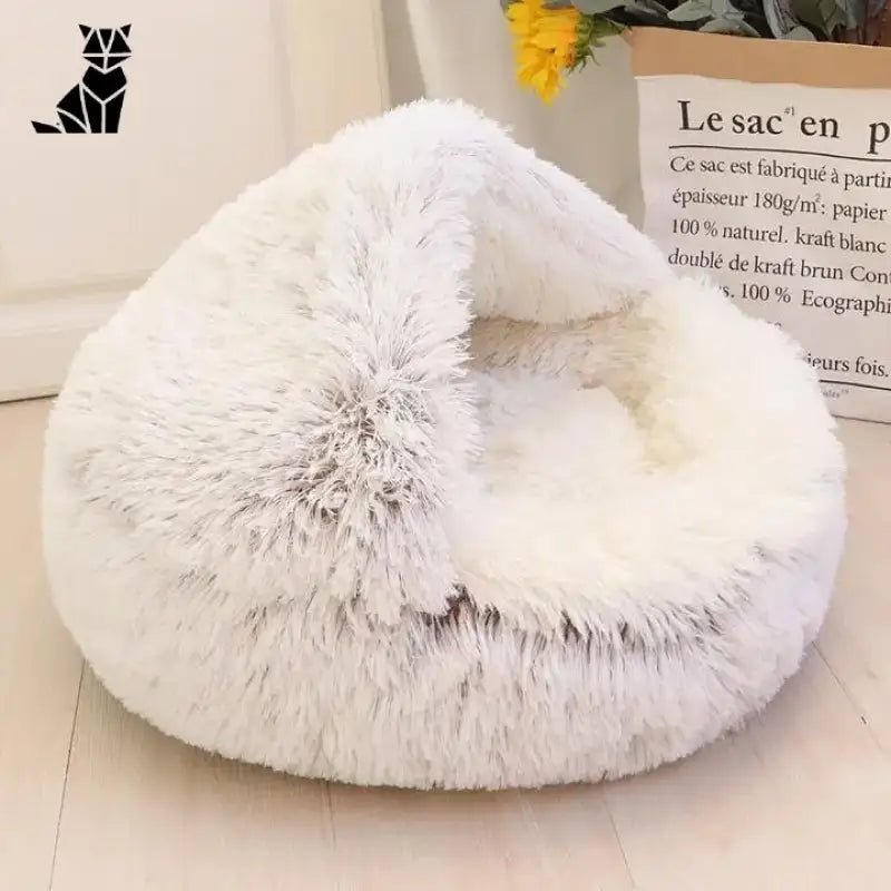 Lit Rond En Peluche Pour Un Sommeil Douillet De Votre Chat - Café / 40 Cm