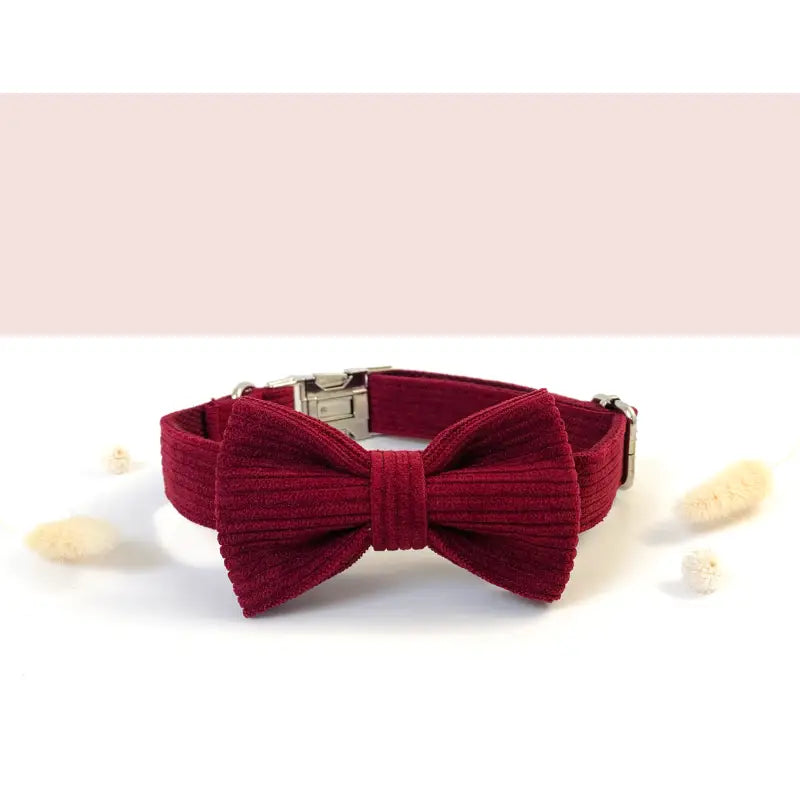 Noeud Papillon Velours Côtelé Bordeaux
