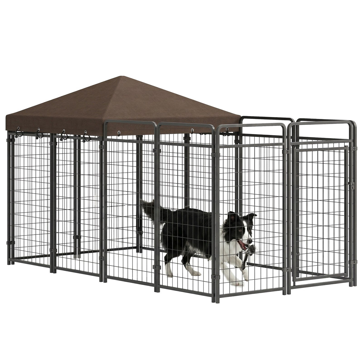 Chenil extérieur pour chien avec bâche de toit