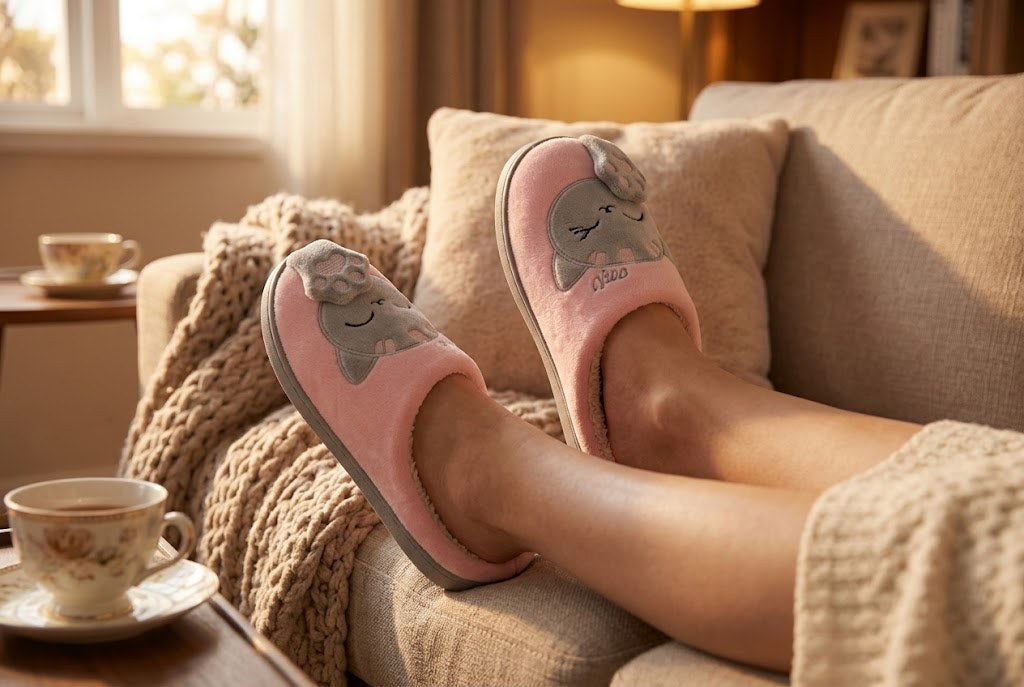Le sourire du soir, pieds au chaud devant un bon film