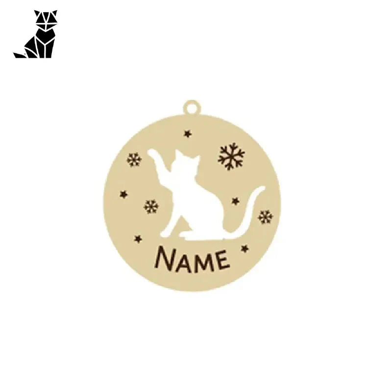 Pendentif bijou unique : Chat avec flocons de neige - Cadeau spécial personnalisé