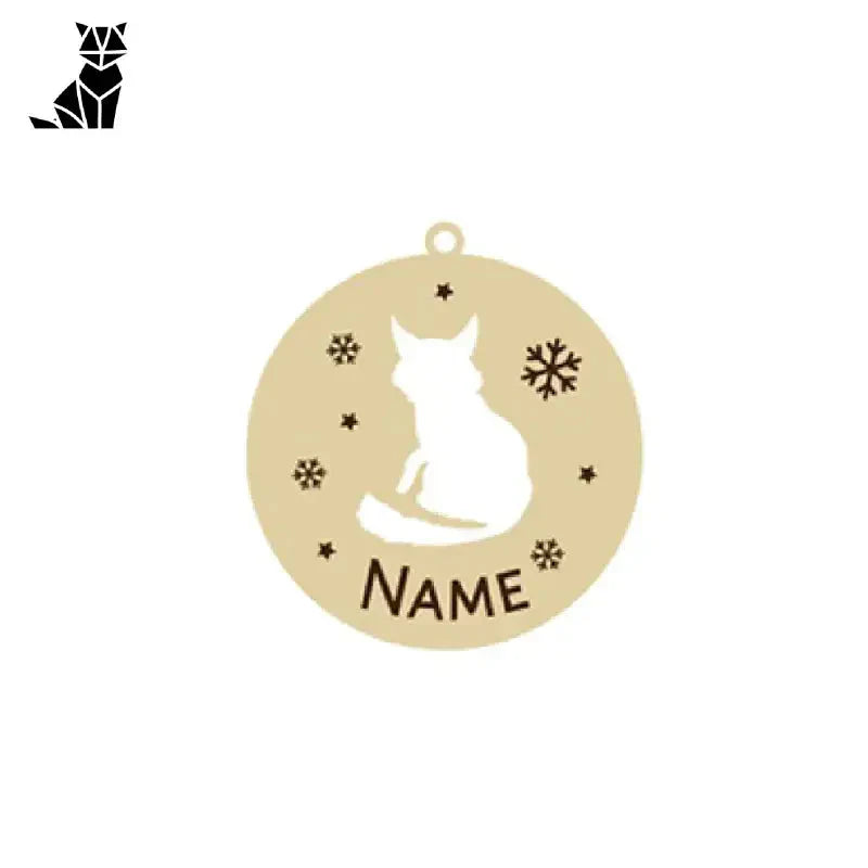 Bijou cadeau : pendentif chat assis sur un cercle - Cadeau unique pendentif chat personnalisé