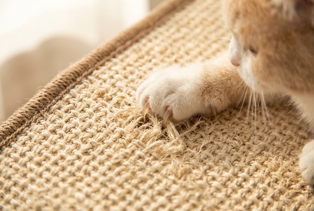 Sisal tissé fin, résistant aux griffes